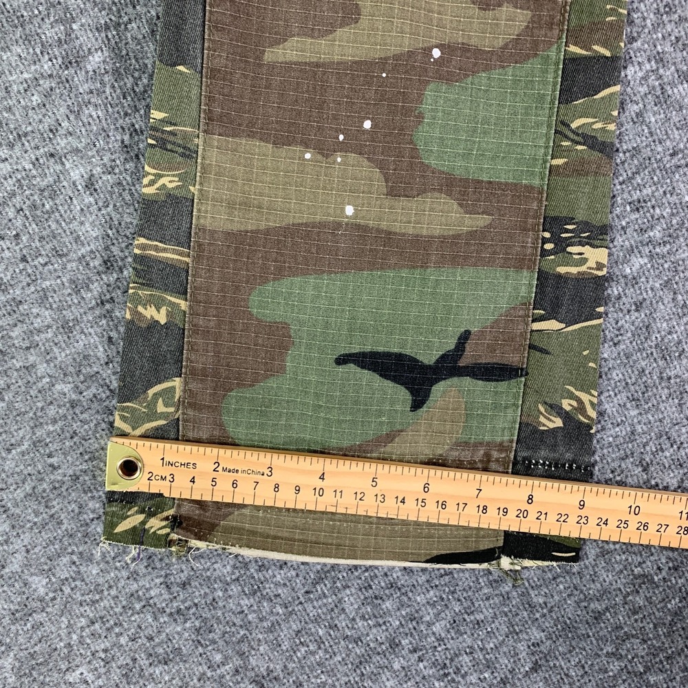 MNML Bootcut Camo Pants Men 33x35 Streetwear Fashion Paint Splatter Grunge NEW - Picture 9 of 11